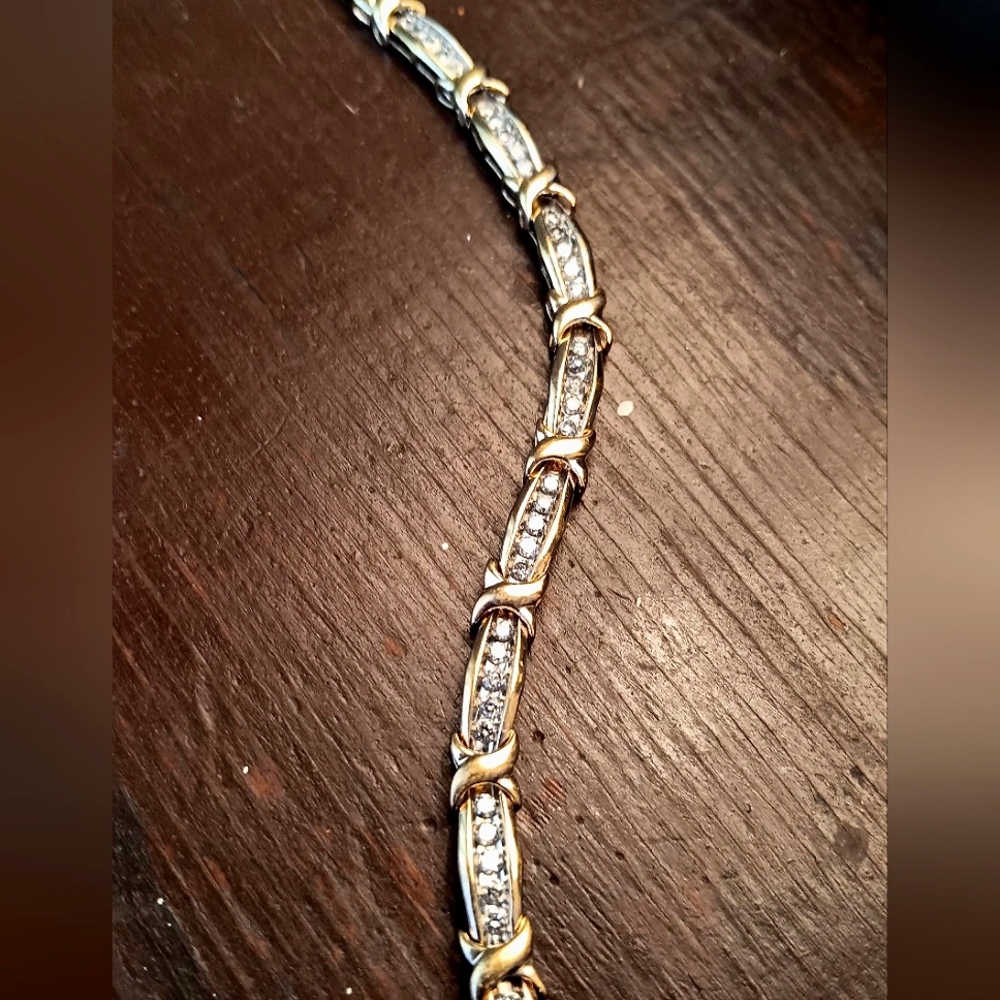 ZALE'S Diamond "X" Bracelet